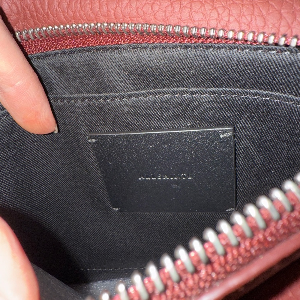 NWOT All Saints Women's Burgundy Crossbody Bag - Picture 11 of 15